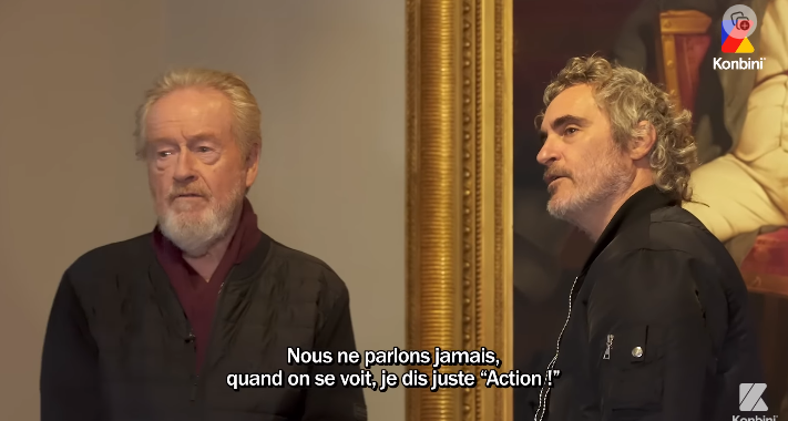 Joaquin Phoenix e Ridley Scott visitam o Museu do Exército em Paris
